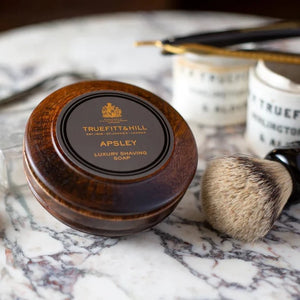 Apsley Luxury Shaving Soap In Wooden Bowl