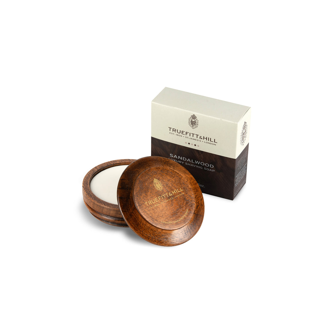 Sandalwood Luxury Shaving Soap in Wooden Bowl
