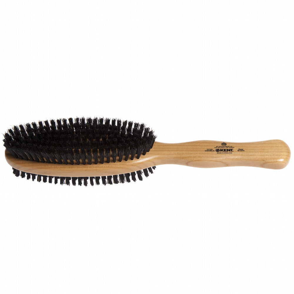 Kent Clothes Brush, Double-sided, Stiff & Soft Bristles, Cherrywood - Truefitt & Hill USA