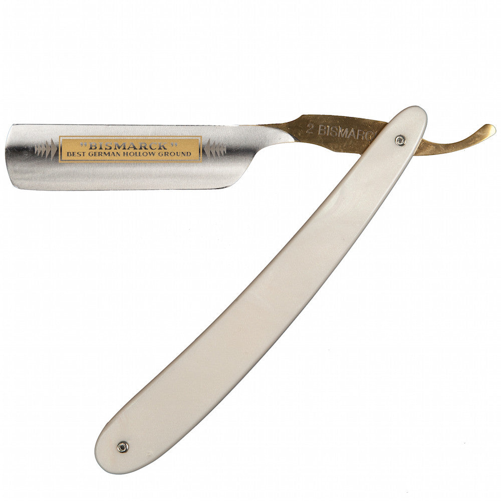 Dovo "Bismarck" Straight Razor, Pearl Acrylic, 6/8" - Truefitt & Hill USA