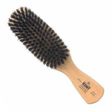 Kent Men's Brush, Rectangular Head, Black Bristles, Satinwood - Truefitt & Hill USA