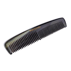 Medium Double Tooth Horn Comb (6")