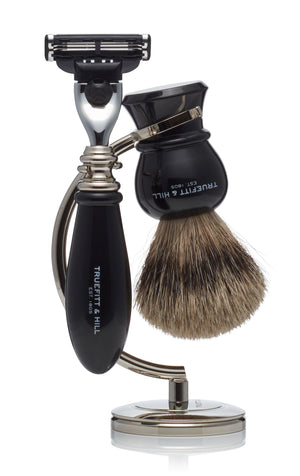 Regency Collection with Curved Stand - Shaving Brush & Razor Set