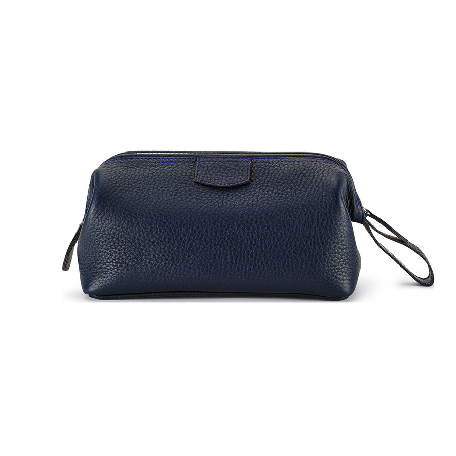 T&H Navy Nappa Wash Bag - Truefitt & Hill USA