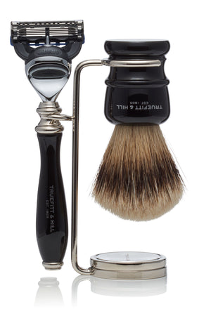 Wellington Collection - Shaving Brush & Mach III or Fusion Razor Set