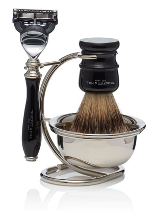 Wellington Collection with Bowl - Fusion or Mach III  Razor and Shaving Brush Set