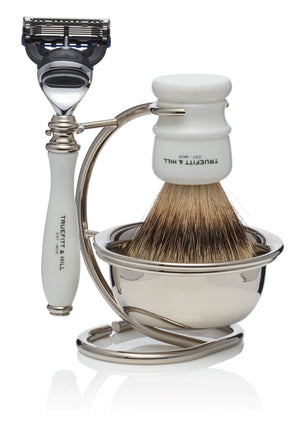 Wellington Collection with Bowl - Fusion or Mach III  Razor and Shaving Brush Set