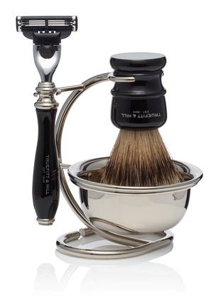 Wellington Collection with Bowl - Fusion or Mach III  Razor and Shaving Brush Set