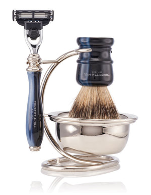 Wellington Collection with Bowl - Fusion or Mach III  Razor and Shaving Brush Set