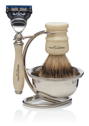 Wellington Collection with Bowl - Fusion or Mach III  Razor and Shaving Brush Set