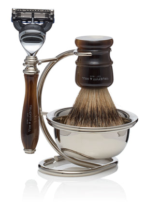 Wellington Collection with Bowl - Fusion or Mach III  Razor and Shaving Brush Set