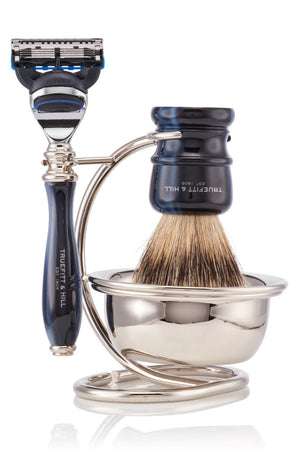 Wellington Collection with Bowl - Fusion or Mach III  Razor and Shaving Brush Set